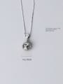 thumb 925 sterling silver Heart hollow round ball pendant necklace 2