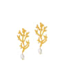 thumb Stainless steel Leaf Minimalist Drop Earring 0