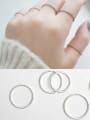 thumb 925 Sterling Silver Smooth Round Minimalist  Free Size Midi Ring 2