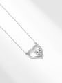 thumb Alloy Cubic Zirconia Heart Dainty Necklace 1