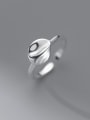 thumb 925 Sterling Silver Smooth  Geometric Minimalist Band Ring 2
