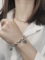thumb Vintage Sterling Silver With Simple Retro Hollow Chain Smiley Bracelets 1