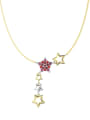 thumb 925 Sterling Silver Cubic Zirconia Pentagram Cute Necklace 0