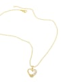 thumb Brass Imitation Pearl Heart Trend Necklace 4