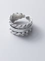 thumb 925 Sterling Silver  Vintage Woven multi-layer  Stackable Ring 1