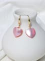thumb Brass Shell Minimalist Heart Earring and Necklace Set 2