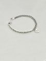 thumb Vintage Sterling Silver With Antique Silver Plated Fashion Heart Bracelets 0