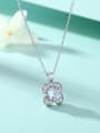 thumb 925 Sterling Silver Birthstone Flower Dainty Necklace 2