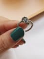 thumb 925 Sterling Silver  Vintage Twist Black Cubic Zirconia  free size Ring 0