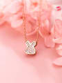 thumb 925 Sterling Silver Cubic Zirconia  Cute Rabbit Pendant Necklace 2