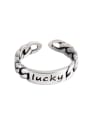 thumb 925 Sterling Silver Letter Vintage Band Ring 0