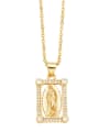 thumb Brass Cubic Zirconia Round Vintage Initials Necklace 3