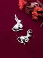 thumb 925 Sterling Silver With Black Gun Plated Cute Mouse Pendant Diy Accessories 1