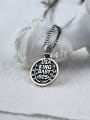 thumb Vintage Sterling Silver With Minimalist Letter Round Pendant Diy Accessories 2