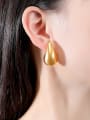 thumb Brass Water Drop Minimalist Stud Earring 1