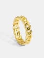 thumb Brass Hollow Geometric Chain Vintage Band Ring 0