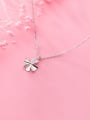 thumb 925 Sterling Silver Simple fashion flower pendant Necklace 1