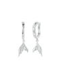thumb 925 Sterling Silver Fish Tail Trend Huggie Earring 0