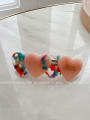 thumb Cellulose Acetate Trend Heart Alloy Hair Barrette 2