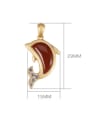 thumb 925 Sterling Silver Carnelian Vintage Dolphin   Pendant 4