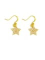 thumb Brass Cubic Zirconia Star Bohemia Huggie Earring 3