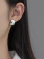 thumb 925 Sterling Silver Square Minimalist Stud Earring 1