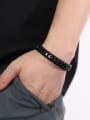 thumb Stainless steel Artificial Leather Weave Hip Hop Band Bangle 1