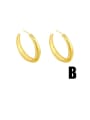 thumb Brass Cubic Zirconia Smiley Vintage Hoop Earring 3