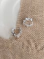 thumb 925 Sterling Silver Geometric Vintage Huggie Earring(Single-Only One) 0