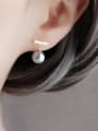 thumb Titanium Imitation Pearl Round Minimalist Drop Earring 1
