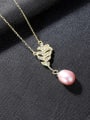 thumb 925 Sterling Silver Freshwater Pearl Leaf Luxury Necklace 3