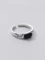 thumb 925 Sterling Silver Resin Geometric Vintage Band Ring 2