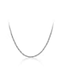 thumb 925 Sterling Silver Round Minimalist Chain Necklace 3