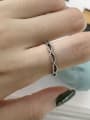 thumb 925 Sterling Silver Twist  Number  8 Vintage Free Size Midi Ring 0