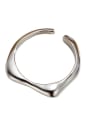 thumb 925 Sterling Silver Geometric Minimalist Midi Ring 3
