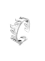 thumb 925 Sterling Silver Flame Minimalist Band Ring 0