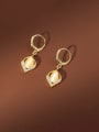thumb 925 Sterling Silver Cats Eye Geometric Minimalist Huggie Earring 2