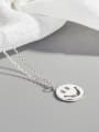 thumb 925 Sterling Silver Smiley  Minimalist Pendant Necklace 3