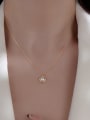 thumb 925 Sterling Silver Imitation Pearl Heart Minimalist Necklace 1