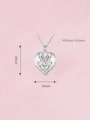 thumb 925 Sterling Silver Cubic Zirconia Heart Dainty Necklace 4
