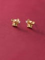 thumb 925 Sterling Silver With Gold Plated Fashion Mouse Stud Earrings 2