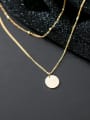 thumb 925 Sterling Silver Geometric Minimalist Multi Strand Necklace 2