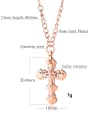 thumb Titanium Rhinestone Cross Minimalist Regligious Necklace 3