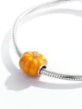 thumb 925 Sterling Silver Enamel Cute Pumpkin DIY Pendant 1