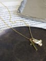 thumb 925 Sterling Silver Simple cross high heels pendant Necklace 0
