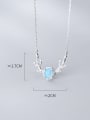 thumb 925 Sterling Silver Synthetic Opal Deer Minimalist Christmas Necklace 4