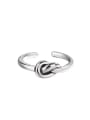 thumb 925 Sterling Silver Heart knot Vintage Band Ring 0