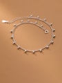 thumb 925 Sterling Silver Bead Geometric Minimalist Beaded Bracelet 2