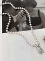 thumb 925 Sterling Silver Freshwater Pearl Butterfly Vintage Necklace 2