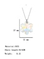 thumb 925 Sterling Silver Austrian Crystal Flower Classic Necklace 3